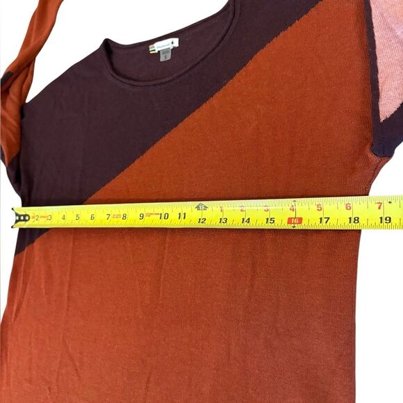 Smartwool Shadow Pine Colorblock Sweater Merino Wool Blend Womens Small - Picture 7 of 8